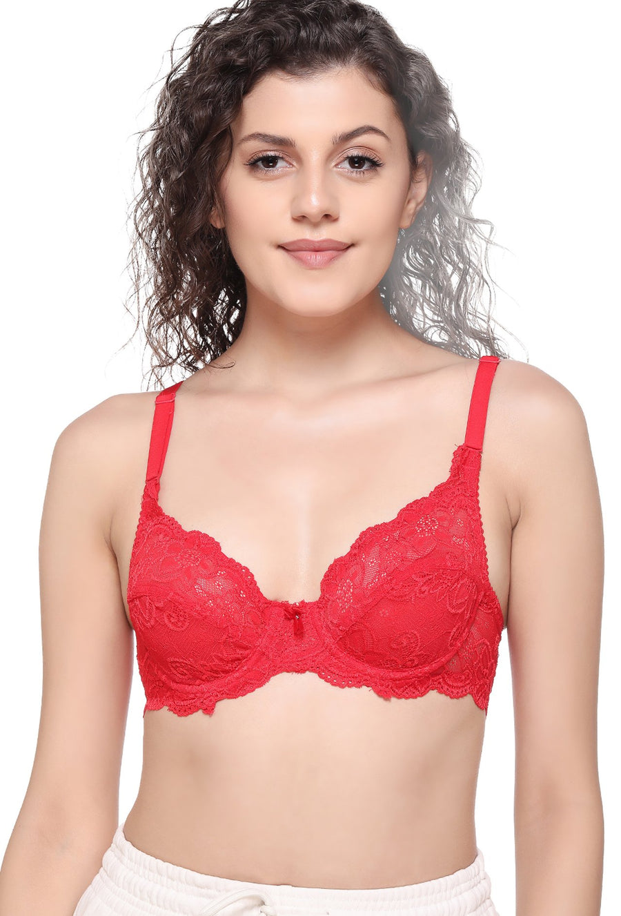 Sona Women Bra,Lace Bra, Bralette Bra, Bridal Bra, Underwired Bra, LINGERIE,SONAEBUY, SL004, Red