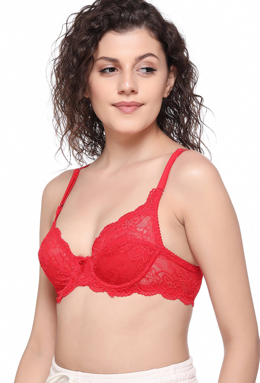 Sona Women Bra,Lace Bra, Bralette Bra, Bridal Bra, Underwired Bra, LINGERIE,SONAEBUY, SL004, Red