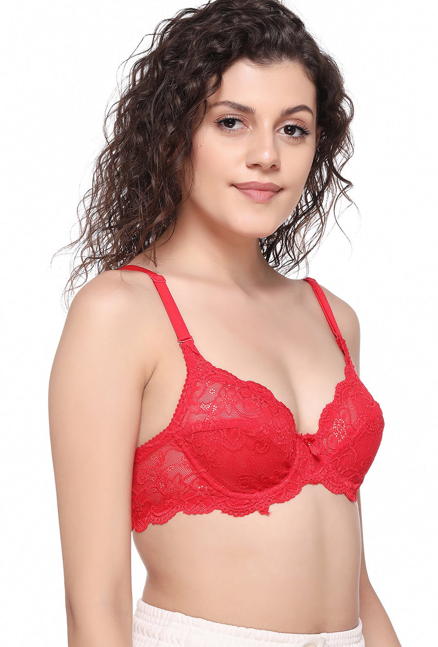 Sona Women Bra,Lace Bra, Bralette Bra, Bridal Bra, Underwired Bra, LINGERIE,SONAEBUY, SL004, Red