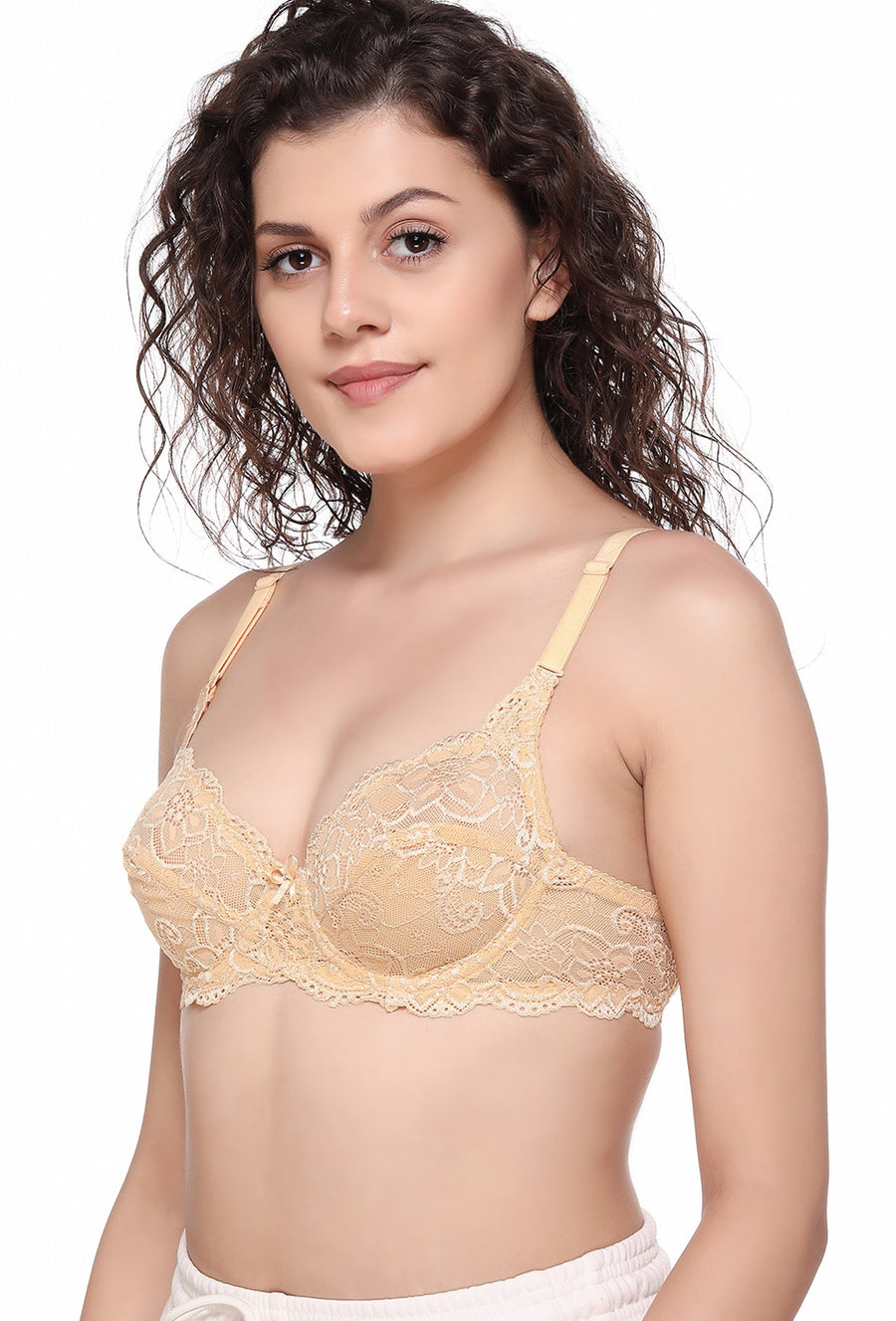 Sona Women Bra,Lace Bra, Bralette Bra, Bridal Bra, Underwired Bra, LINGERIE,SONAEBUY, SL004, Skin