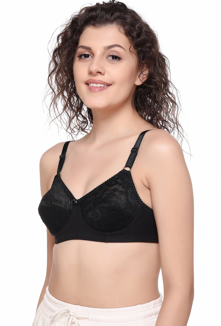 Sona Women Bra,Lace Bra, Bralette Bra, Bridal Bra, LINGERIE,SONAEBUY, SL007, Black