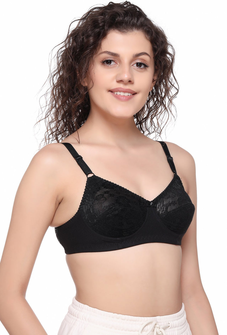 Sona Women Bra,Lace Bra, Bralette Bra, Bridal Bra, LINGERIE,SONAEBUY, SL007, Black