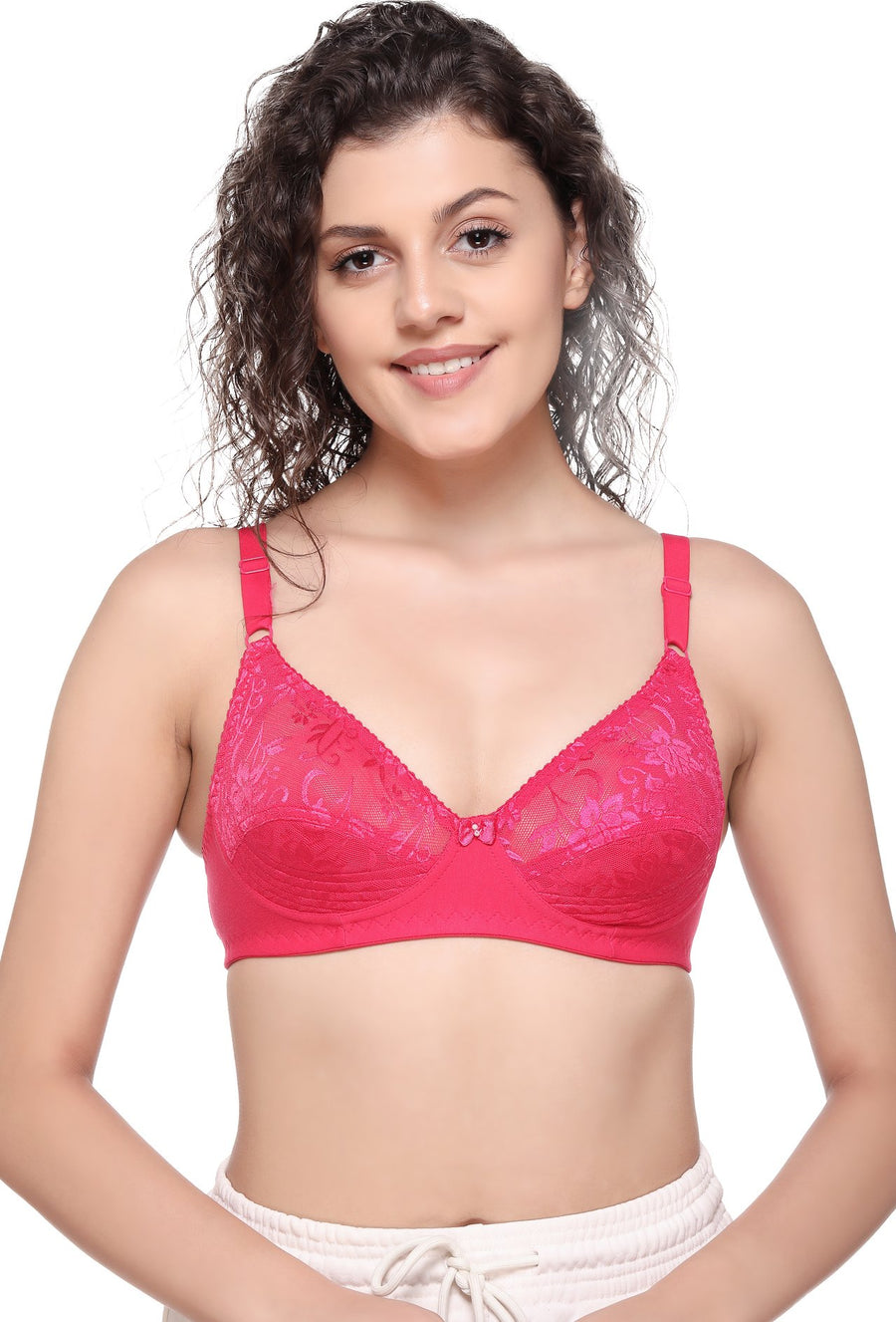 Sona Women Bra,Lace Bra, Bralette Bra, Bridal Bra, LINGERIE,SONAEBUY, SL007, Pink