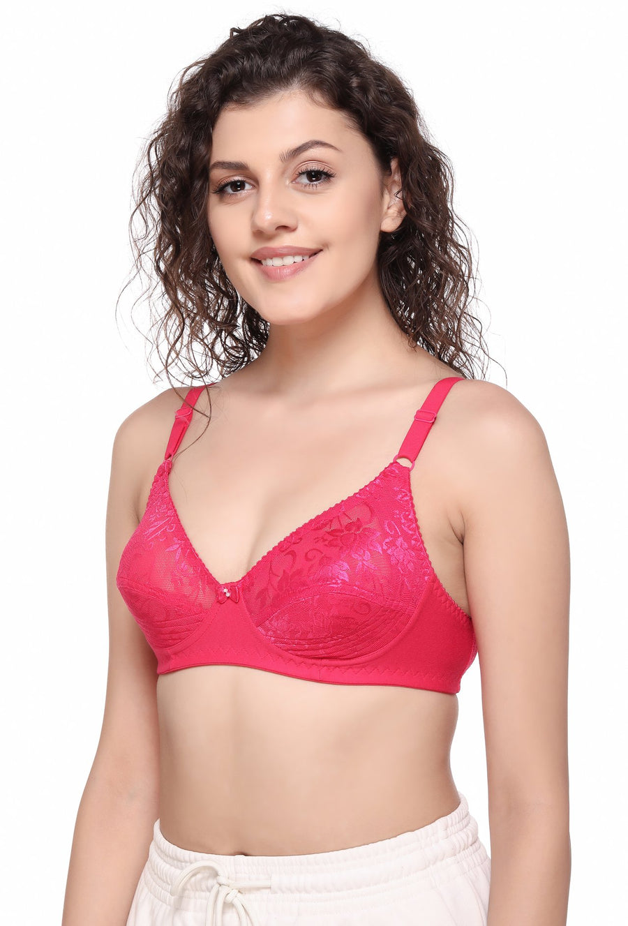Sona Women Bra,Lace Bra, Bralette Bra, Bridal Bra, LINGERIE,SONAEBUY, SL007, Pink