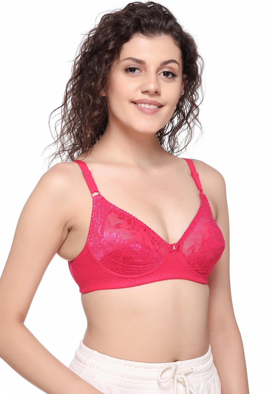 Sona Women Bra,Lace Bra, Bralette Bra, Bridal Bra, LINGERIE,SONAEBUY, SL007, Pink