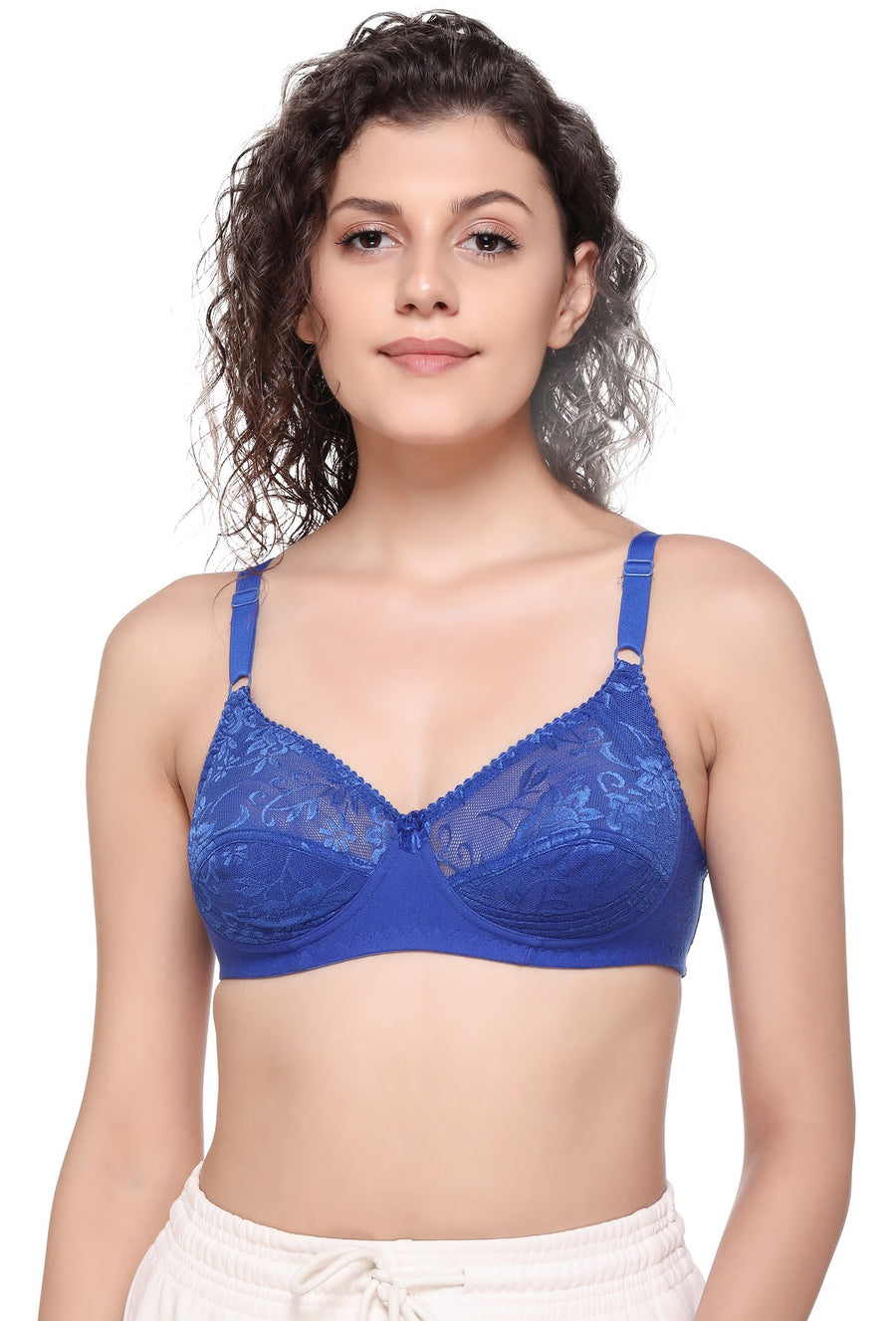 Sona Women Bra,Lace Bra, Bralette Bra, Bridal Bra, LINGERIE,SONAEBUY, SL007, Blue, Royal Blue