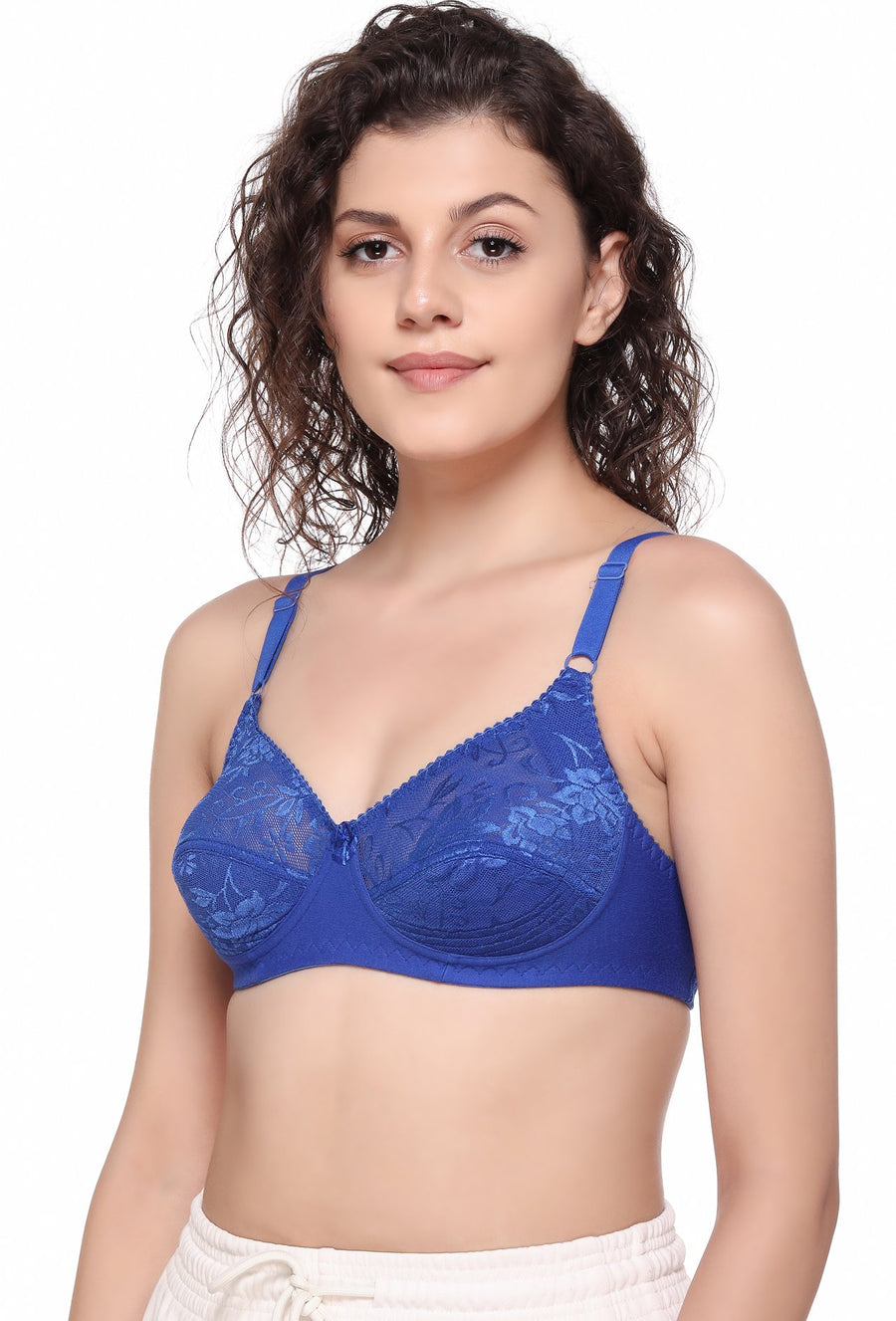 Sona Women Bra,Lace Bra, Bralette Bra, Bridal Bra, LINGERIE,SONAEBUY, SL007, Blue, Royal Blue