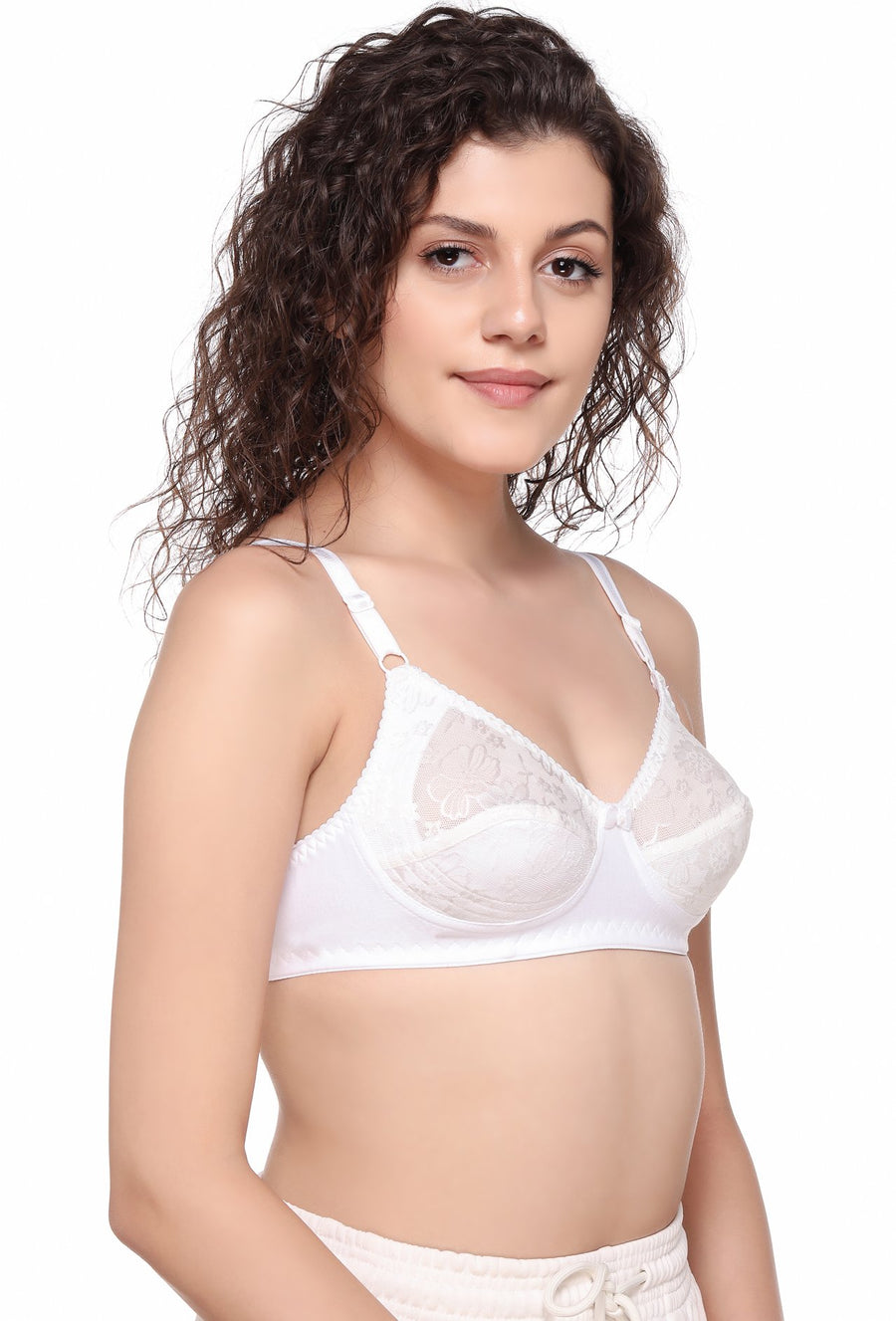 Sona Women Bra,Lace Bra, Bralette Bra, Bridal Bra, LINGERIE,SONAEBUY, SL007, White