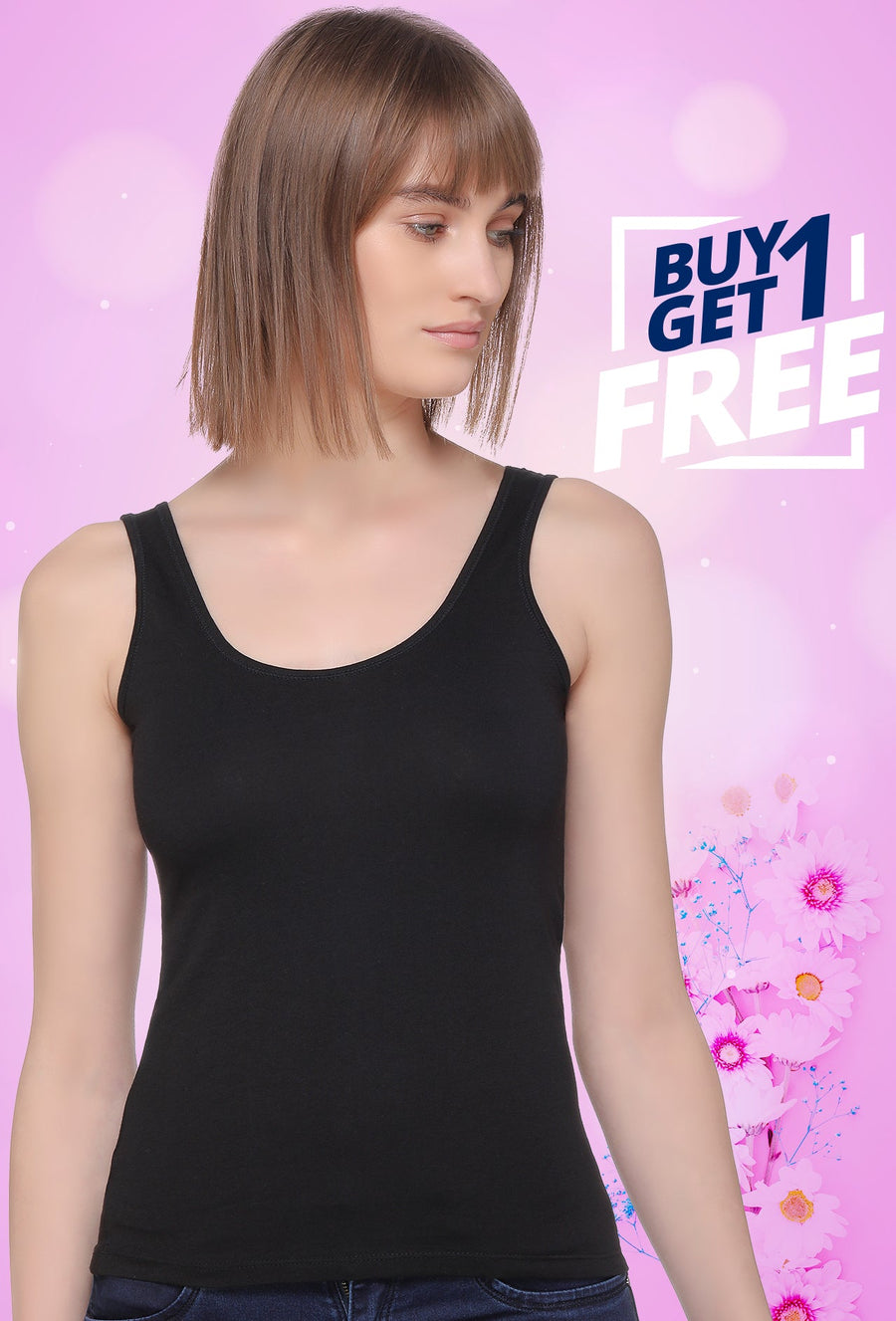 Sona Women Camisole, Camisole, SONAEBUY, Slips, Spagatti, Sports Camisole, Plain Camisole, Black