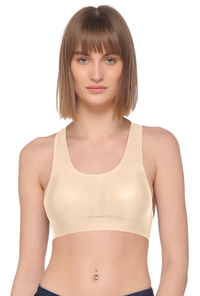 Buy Sona Sal Women's Cotton Non Padded Non Wired Sports Bra Online