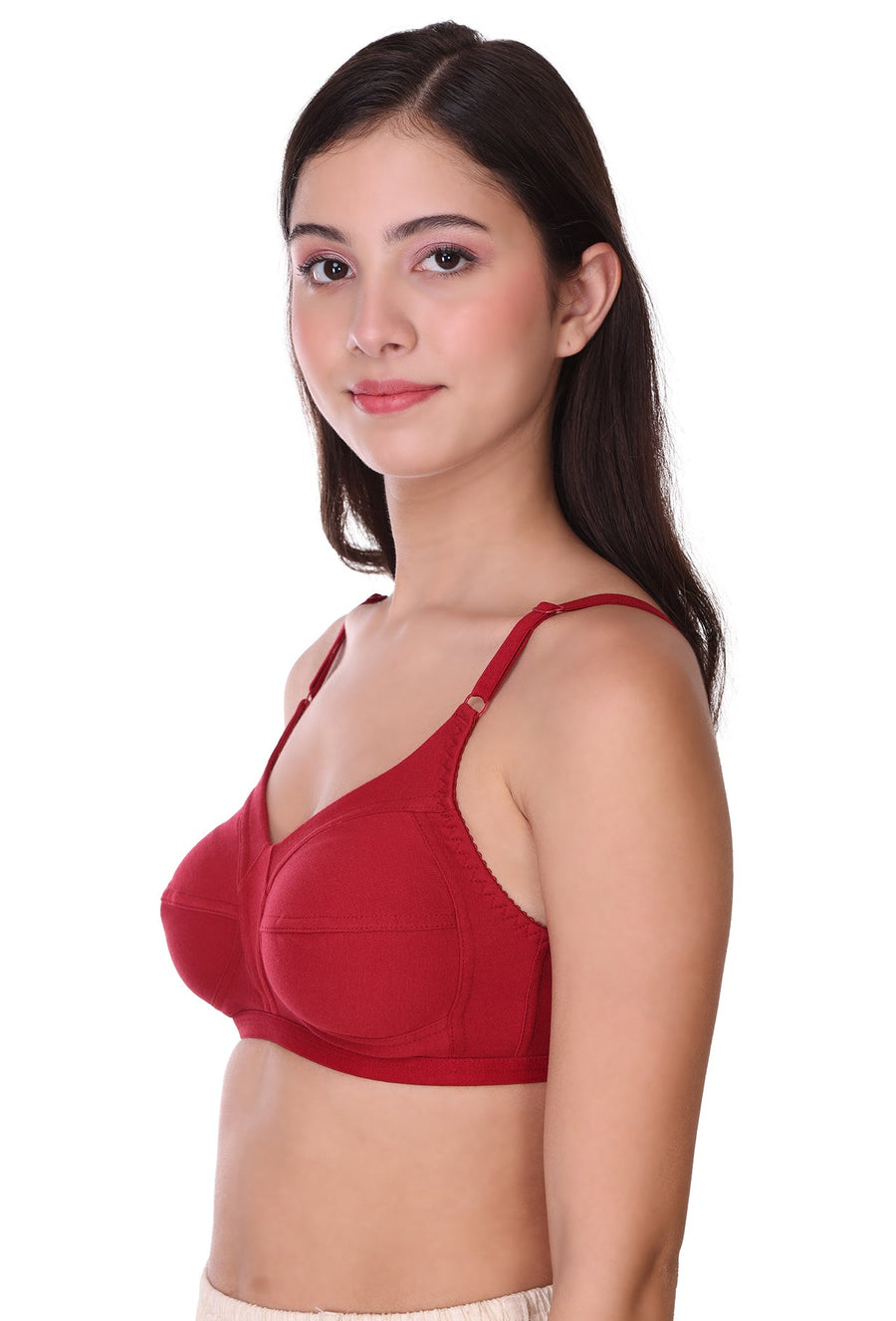 Sona Women Bra ,T-Shirt Bra, Seamed Bra, Sona  Wellfitz, LINGERIE,SONAEBUY, Hoisery Cotton Bra, Non Wired Bra, T-Shirt Bra, Maroon