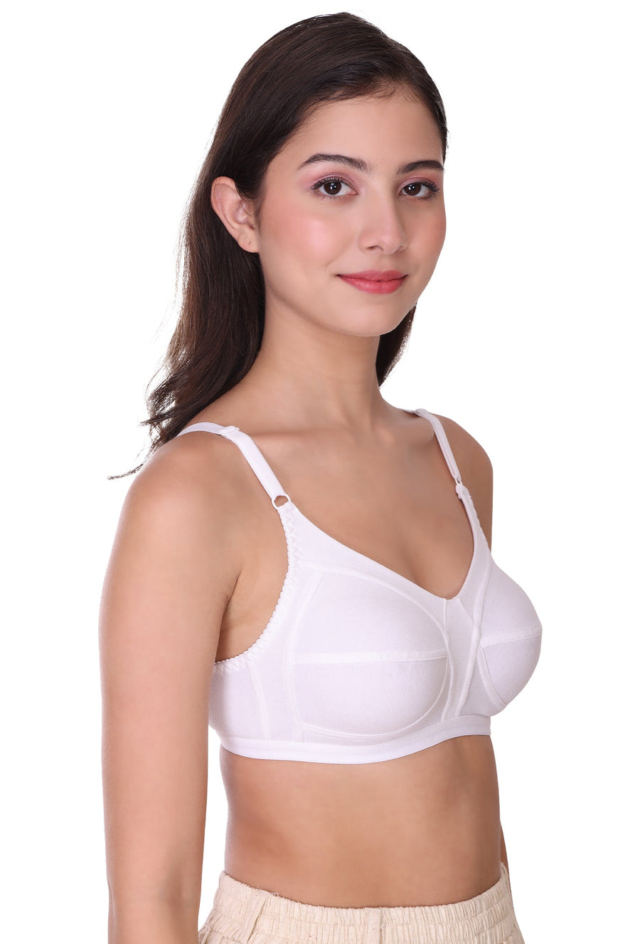 Sona Women Bra ,T-Shirt Bra, Seamed Bra, Sona  Wellfitz, LINGERIE,SONAEBUY, Hoisery Cotton Bra, Non Wired Bra, T-Shirt Bra, White