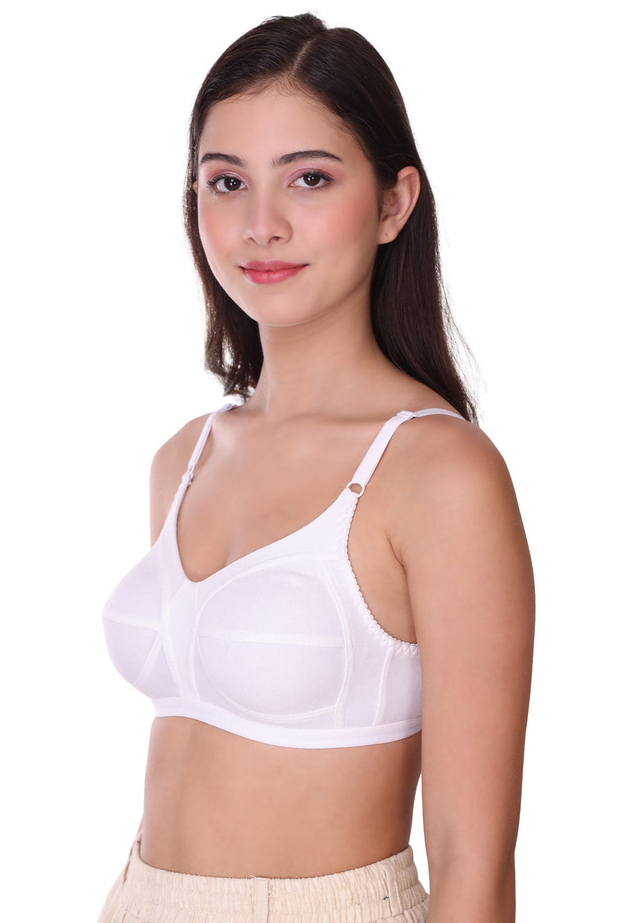 Sona Women Bra ,T-Shirt Bra, Seamed Bra, Sona  Wellfitz, LINGERIE,SONAEBUY, Hoisery Cotton Bra, Non Wired Bra, T-Shirt Bra, White