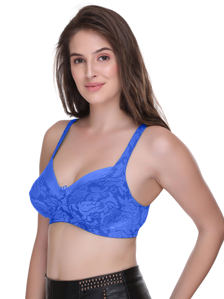 Sona Women Bra ,lace Bra, Bridal Bra, Sexy Bra, Sona SL008 Bra, LINGERIE,SONAEBUY, Royal Blue