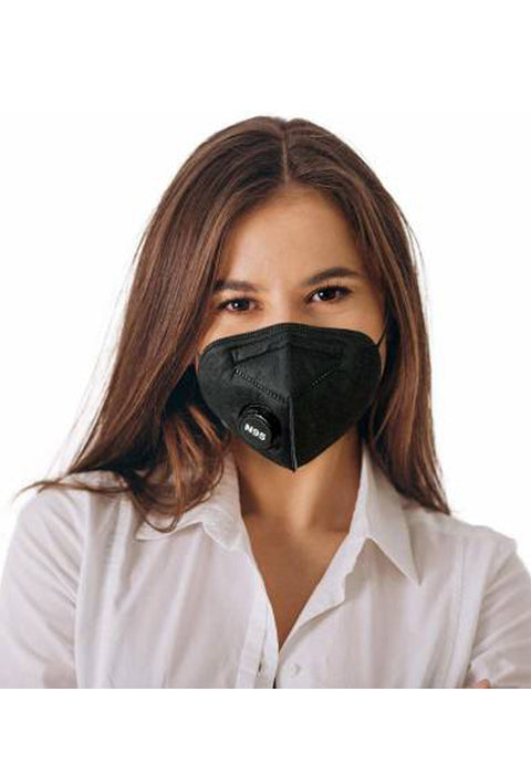 Sona Anti-Pollution N95 Black Mask Capacity 5 Layered Mask Pack of 4