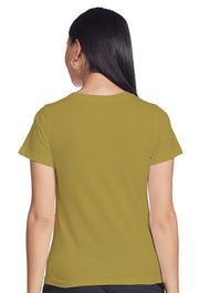 Sona Women T-Shirt, Half Seleves,  ACTIVEWEAR,LINGERIE,APPAREL, SONAEBUY, R-Neck, Mehendi
