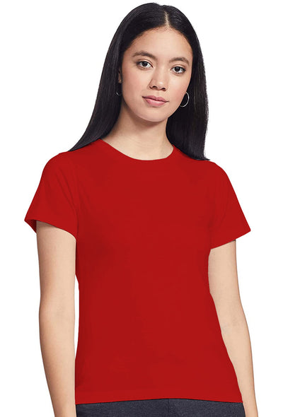 Sona Women T-Shirt, Half Seleves,  ACTIVEWEAR,LINGERIE,APPAREL, SONAEBUY, Round Neck, Red