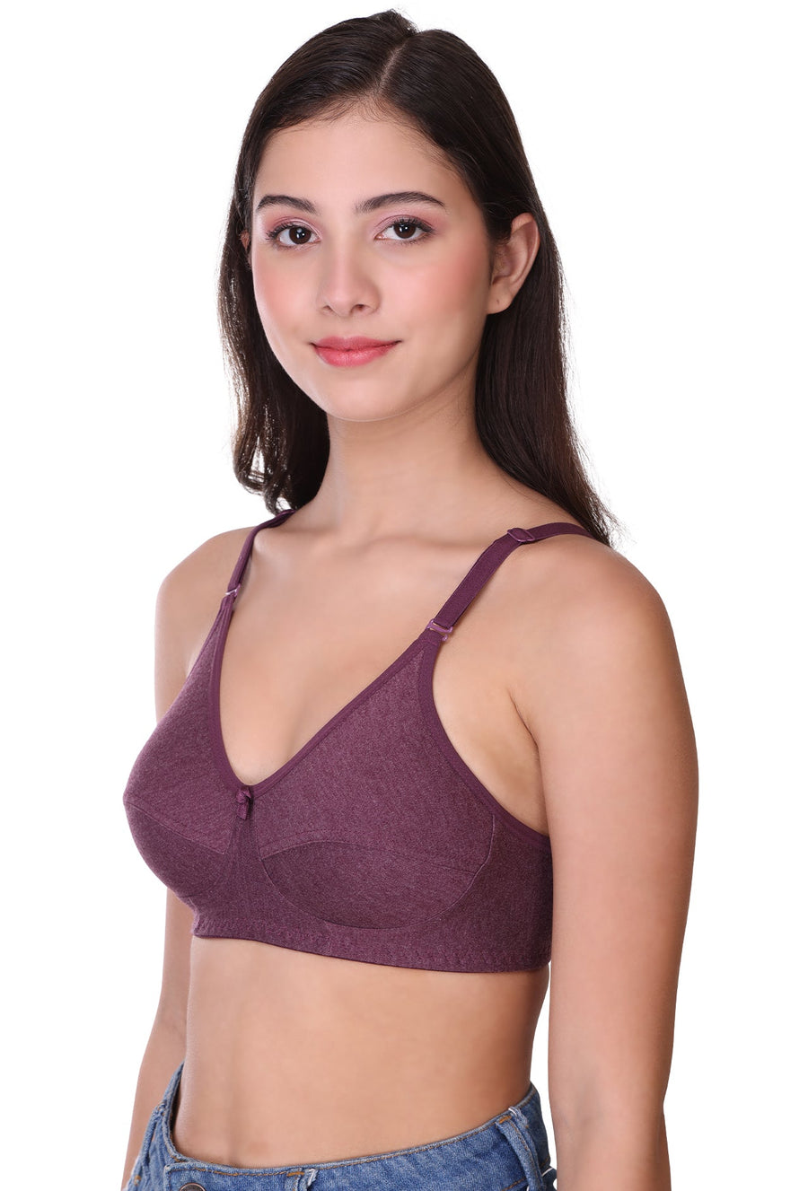 Sona Women Bra ,T-Shirt Bra, Seamed Bra, Sona  All Day, LINGERIE,SONAEBUY, Hoisery Cotton Bra, Non Wired Bra, T-Shirt Bra, Wine