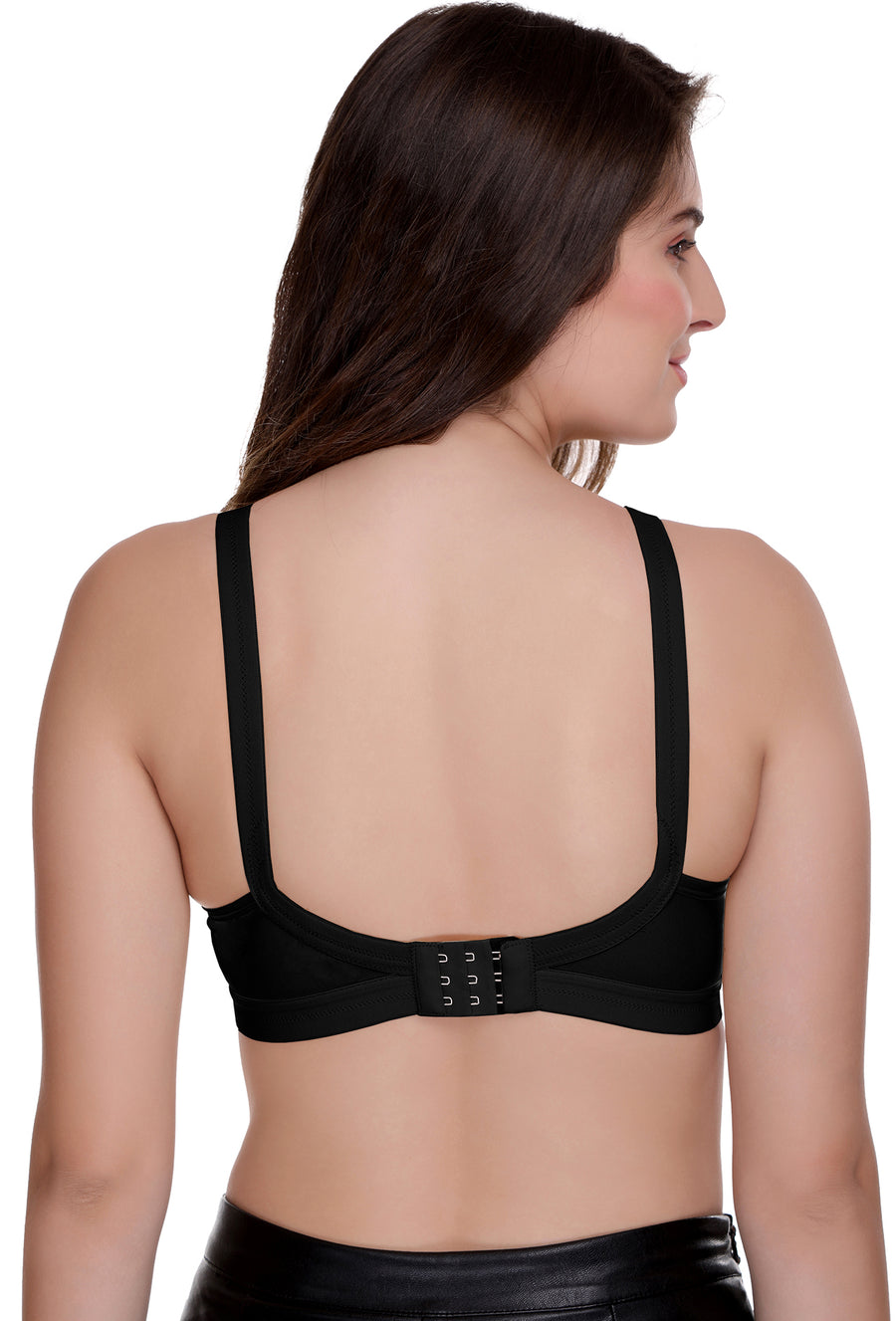 Sona Women Bra ,Plus Size Bra, Seamless Bra, Fit Cross Bra, LINGERIE,SONAEBUY, Black